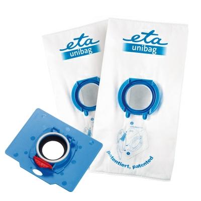 Worki do odkurzaczy ETA UNIBAG startovací set č. 10 9900 68080 - 1 x adaptér + 2 x sáček 3 l Biały/Niebieski