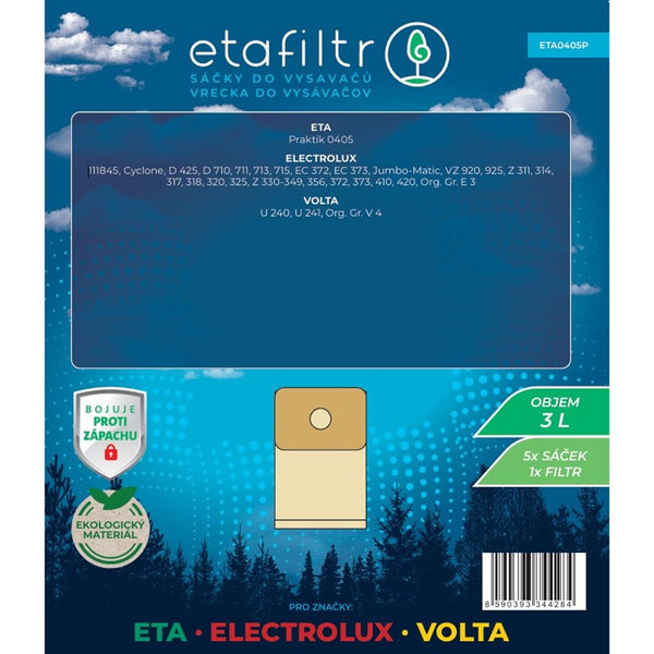 Worki do odkurzaczy ETA ETA 0405 (5 ks) Brązowy