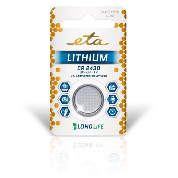 Bateria litowa ETA PREMIUM CR2430, blistr 1szt.