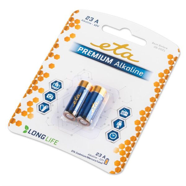 Bateria alkaliczna ETA PREMIUM ALKALINE 23A,  blistr 2szt.