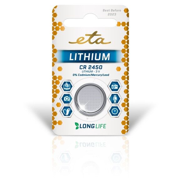Bateria litowa ETA PREMIUM CR2450, blistr 1szt.