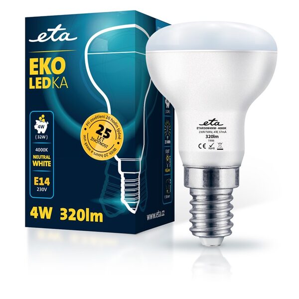 Żarówka LED ETA EKO LEDka reflektor 4W, E14, neutrální bílá